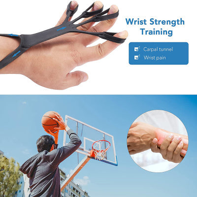 Silicone Wrist Stretcher Finger Exercise Trainer Finger Tension Circle Five Fingers