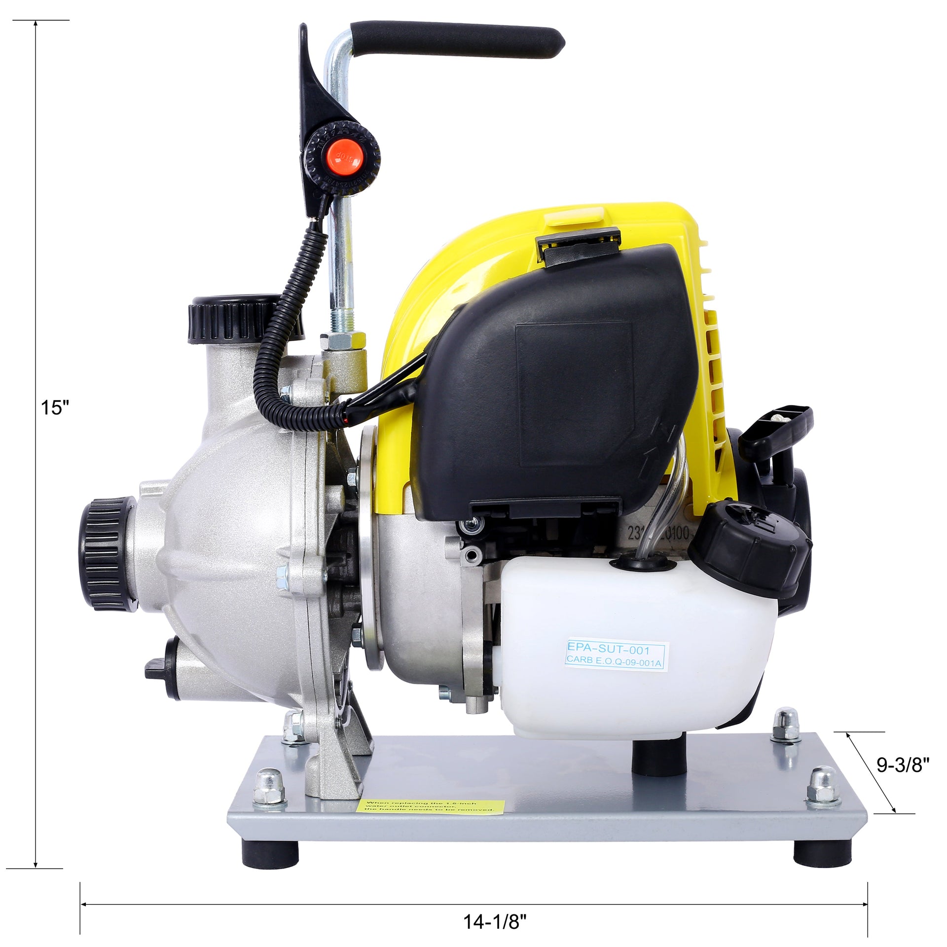38CC four stroke gasoline water pump, 1.5-inch portable gas powered water pump, commercial engine water pump, 8500r/min