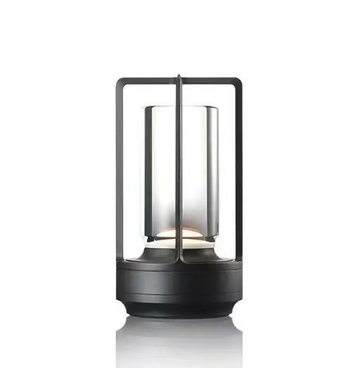 Gold black silver cross shaped desk lamp button touch US charging decorative desk lamp