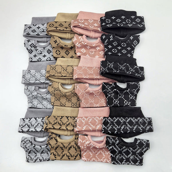 17cm Labubu First and Second Generation Blind Box 10cm Cotton Crying Doll Clothes Knitted Printed Hat