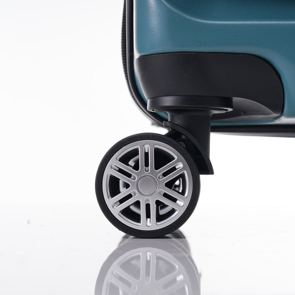 Carry-on Luggage 20 Inch Front Open Luggage Lightweight Suitcase with Front Pocket and USB Port, 1 Portable Carrying Case  Blue