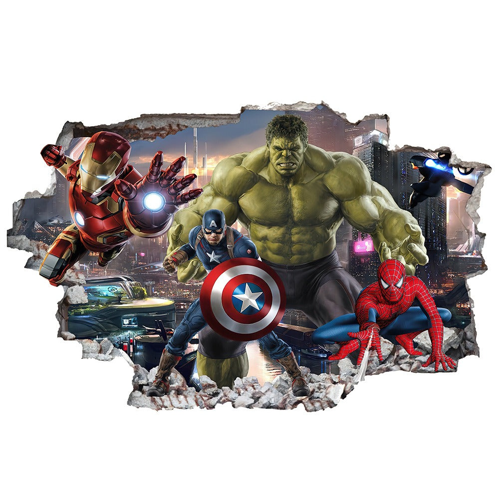 Marvel League of Legends Captain America Iron Man Batman Hulk Boy Bedroom and Living Room Decoration