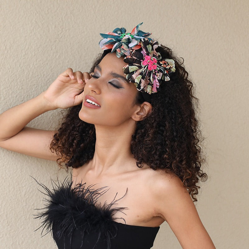 Fashionable handmade fabric flower headbands