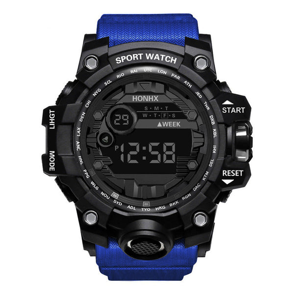 Multi functional outdoor men's electronic watch for male and female students running sports watch