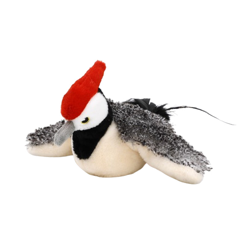 Rechargeable Chirping Flapping Bird (Non-Flying) Interactive Cat Toy, Ideal for Indoor Cats - Touch Activated Plush Toy