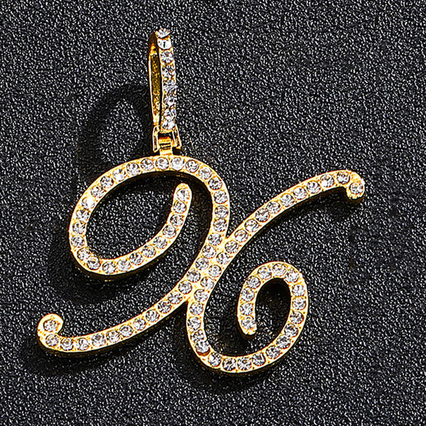 Hip hop accessories grass letter pendant melon seed buckle Cuban chain accessory