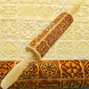 Wooden Rolling Pin Beechwood Laser Engraved Printed Rolling Pin Embossing Christmas Flip Sugar Cookie Rolling Pin