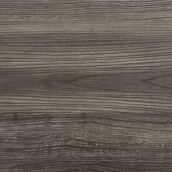 Mantel Stone modern entertainment console, manually stacked stone surrounds open storage space, gray