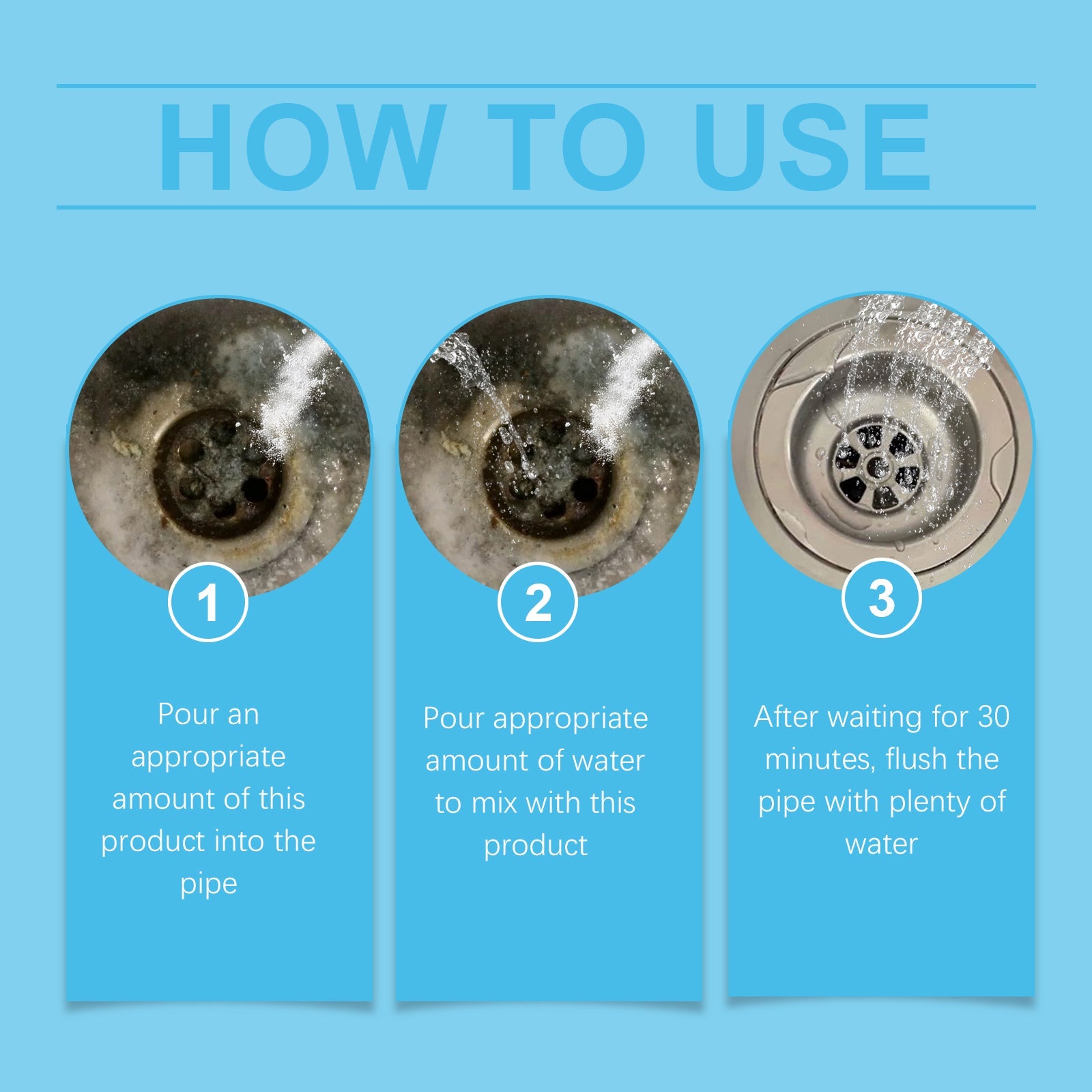 Drain Clogging Dredging Agent, Kitchen Drain Toilet Pipe Clogging Dredging Cleaning And Decontamination