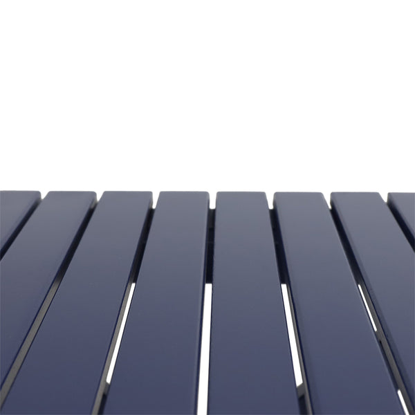 Outdoor Folding Wooden Side Table, Navy Blue, 15
