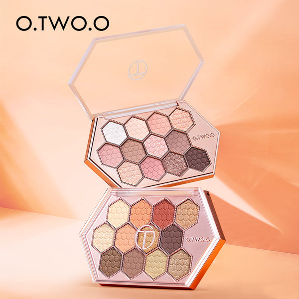 Honeycomb Hexagonal Star Diamond Eyeshadow Palette Taro Powder Honey Earth Eyeshadow Natural Highlight 12 Colors