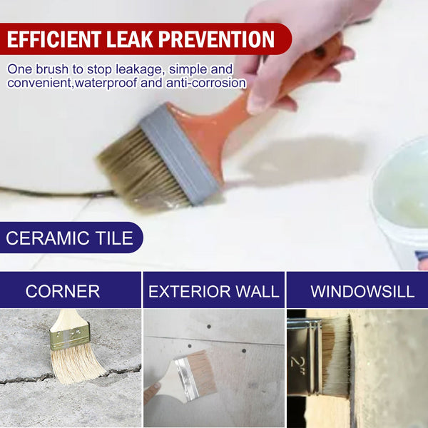 Transparent Leak Repair Waterproof Glue, Free Smashing Brick Toilet Kitchen Floor Tile Paint Waterproofing Agent