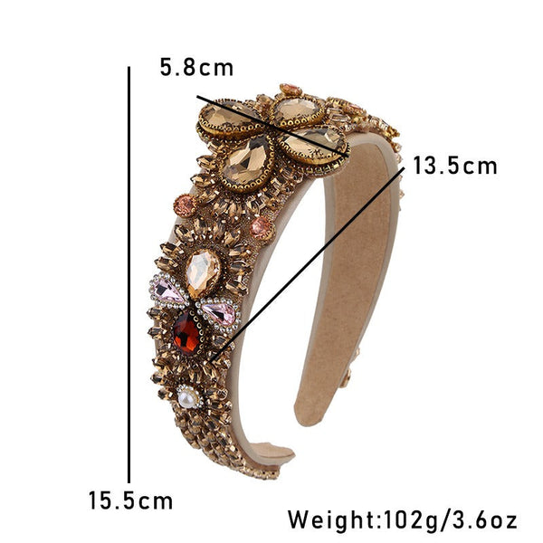 Fashionable retro wide edge sponge compression headband