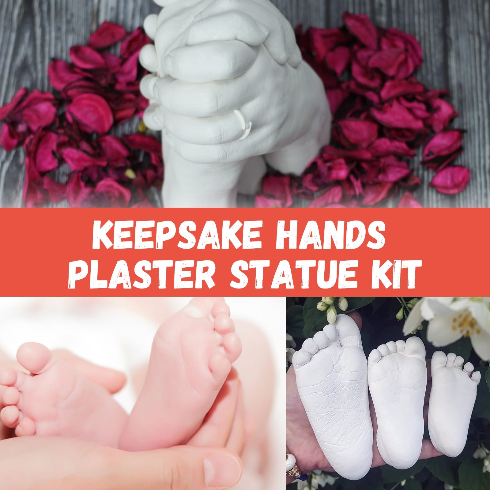 Hand Casting Kit, Three-Dimensional Hand Model Plaster Clone Model Homemade Commemorative Gift Crafts