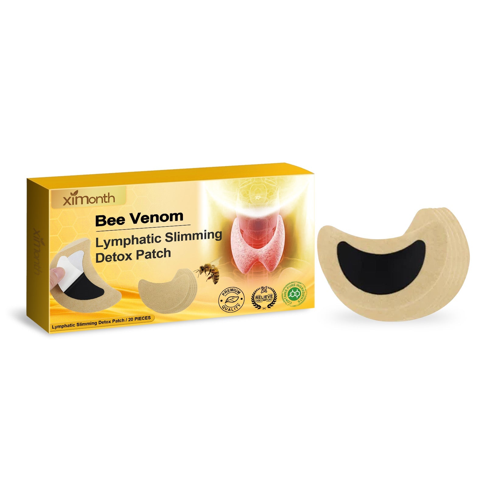 Toxic Bee Lymph Slimming Detox Patch Lymphothyroid Care Health Care Bee Venom Slimming Slimming Detox Patch