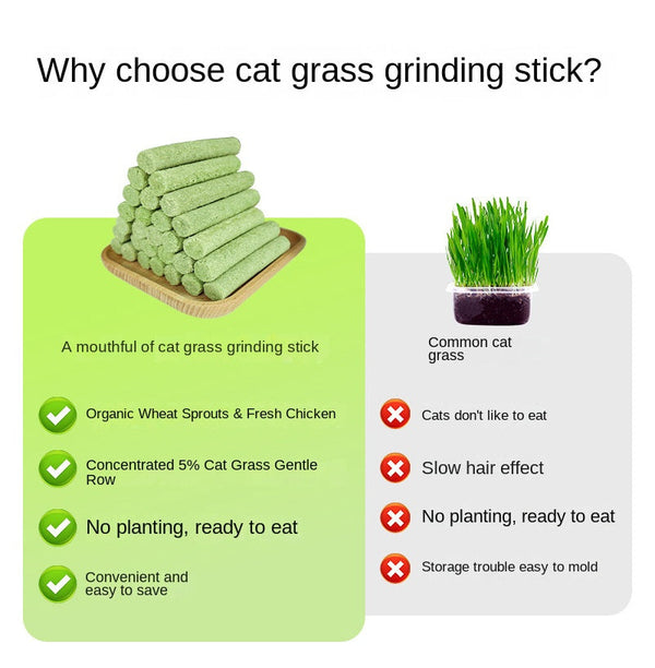 Freeze dried cat grass grinding stick chicken cat grass stick teeth cleaning and hair removal ball cat snacks