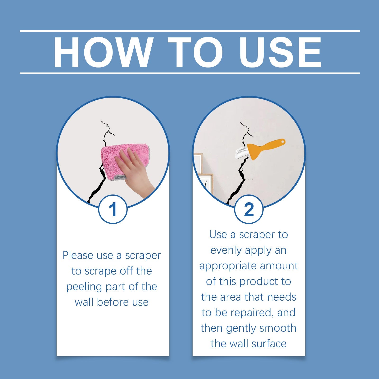 Home Wall Repair Paste, Wall Damage Scratches Dents Cracks Nail Holes Repair Wall Repair Paste