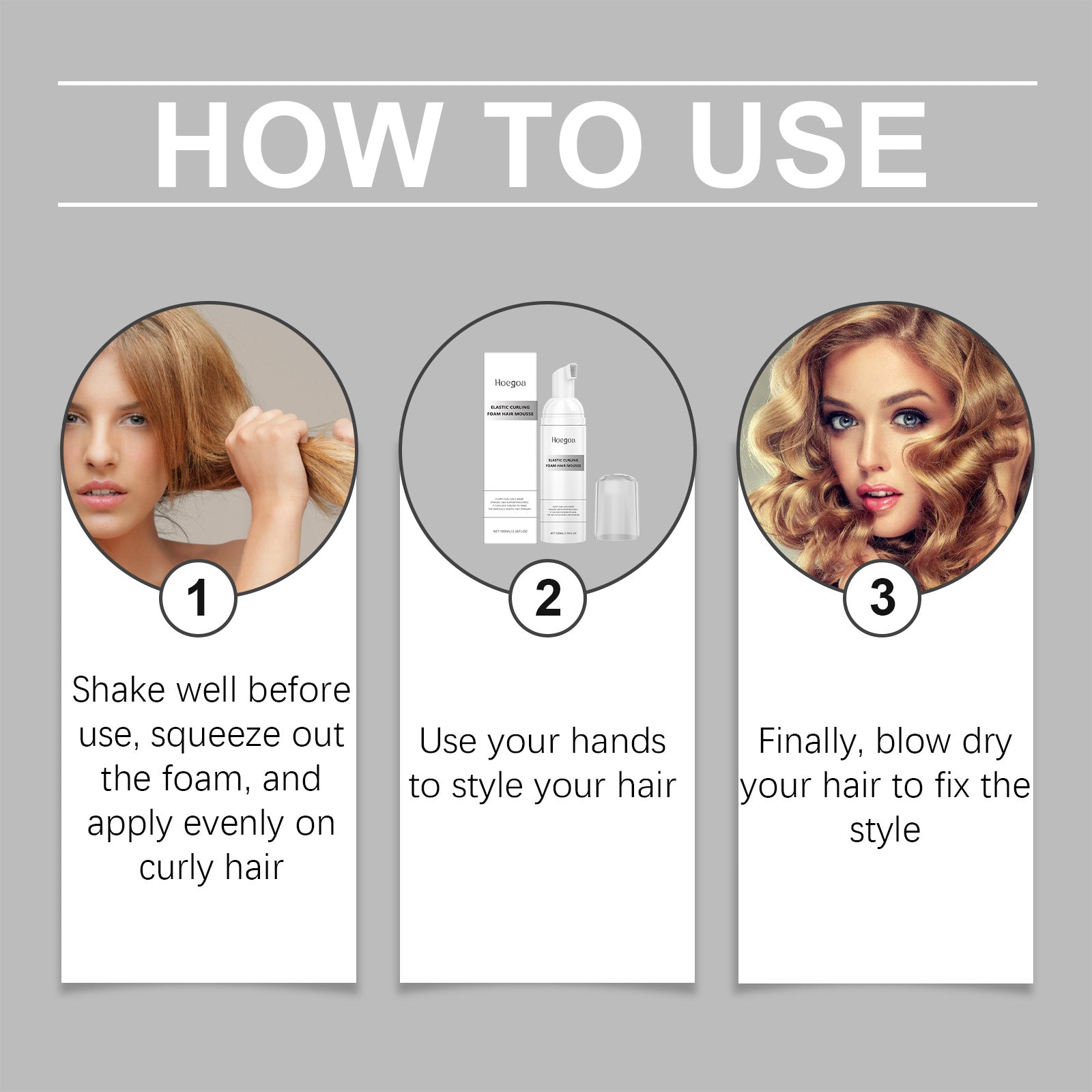 Hair Styling Mousse Refreshing Oil Removal Oil Control Light Volume Protection Refreshing Fluffy Hair Gel