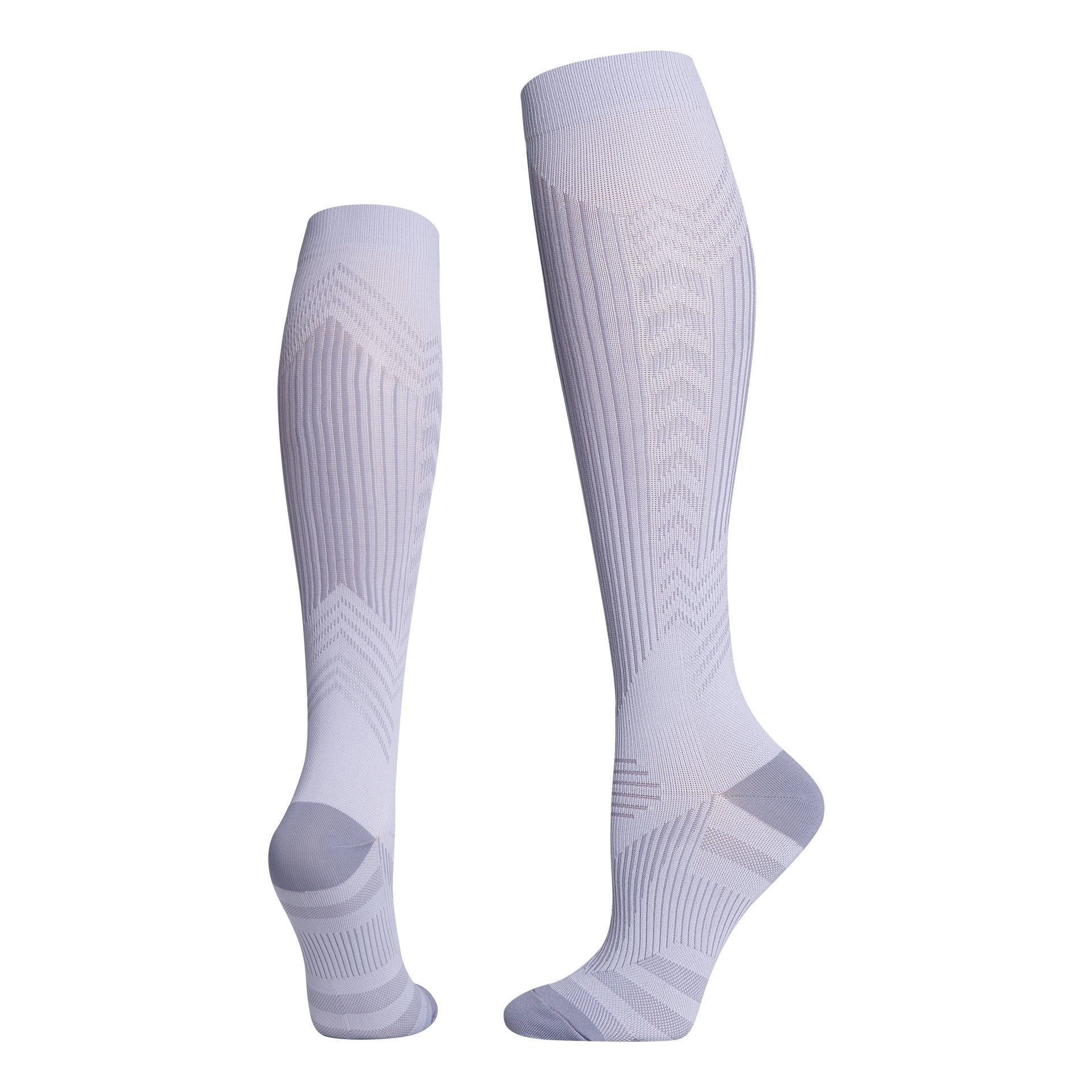 Professional sports pressure socks, running jump rope high leg socks, reflective striped cycling compression socks at night