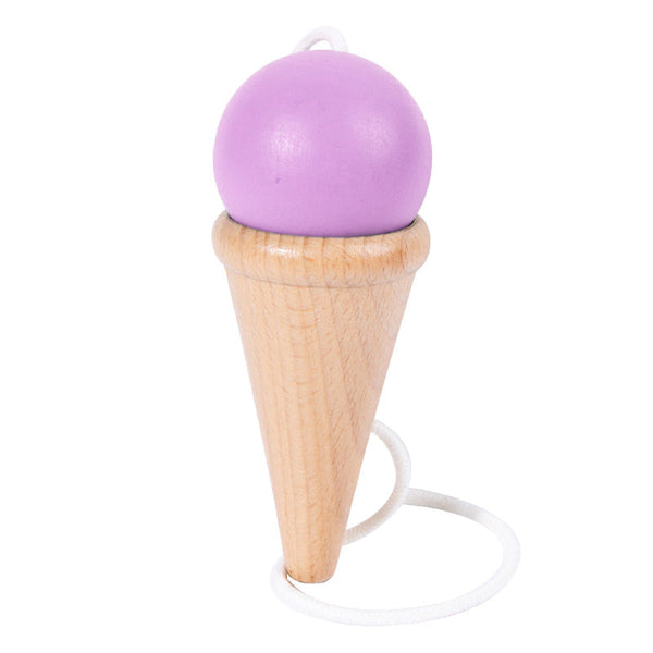 Hand eye coordination traditional toy wooden skill cup sensory integration training throwing and catching ball