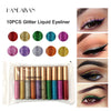 HANDAIYAN Explosive Glitter Liquid Eyeliner Set Sequin Pop Eyeliner Liquid 10 Pack