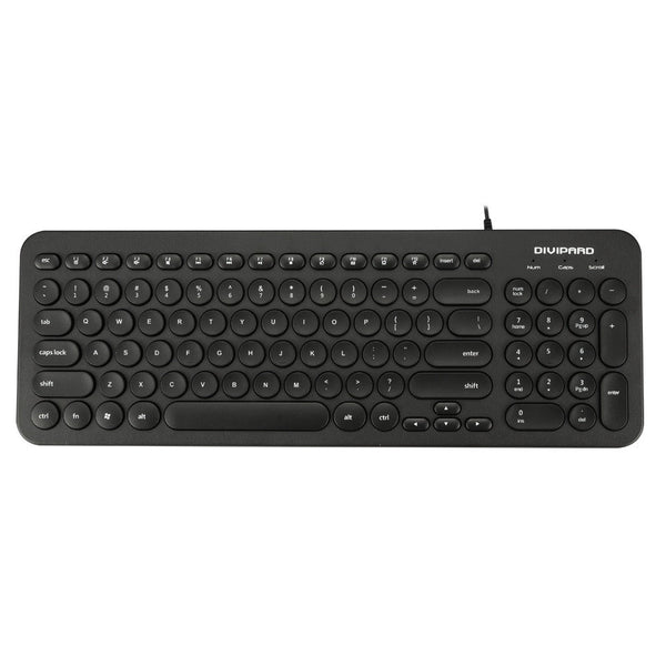 D520 Silent Wired Esports Keyboard USB Ultra Thin 104 Key Business Office Retro Punk Computer Gaming Keyboard