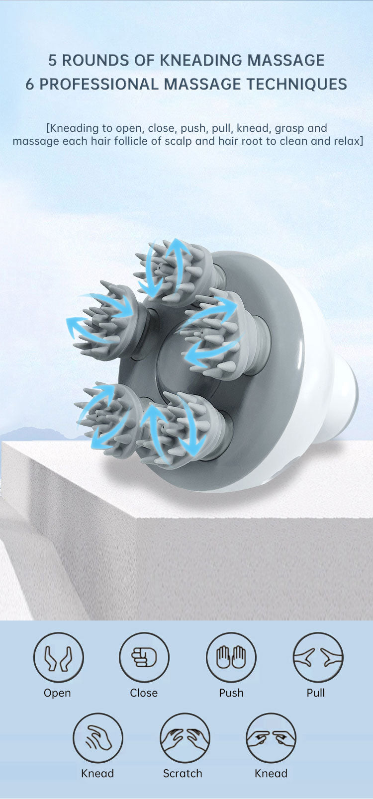 Head Massage Health Care Antistress Relax Body Massagem Deep Tissue Electric Vibrating Head Massager Hair Scalp Massager