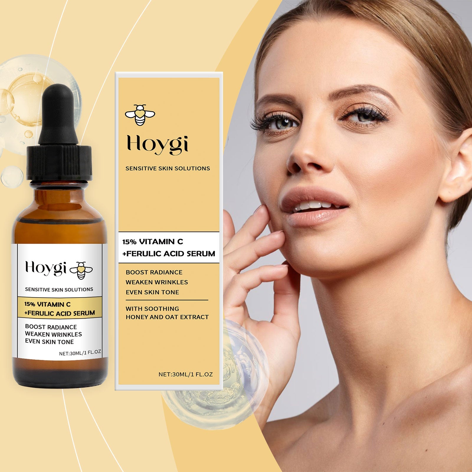 Vitamin C Honey Essence Firming Face Lift Moisturizing Hydrating Daily Application Essence