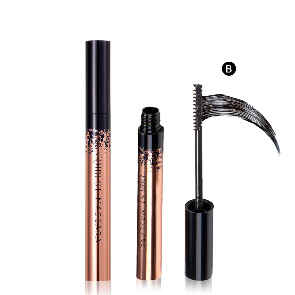 QIBEST Mascara Natural Slender Curling Waterproof Anti-Sweat Mascara Magic Thick And Long Without Blooming