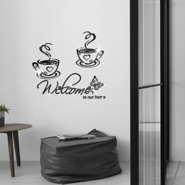 JM3537Mirror wall stickers acrylic decoration self-adhesive living room bedroom restaurant