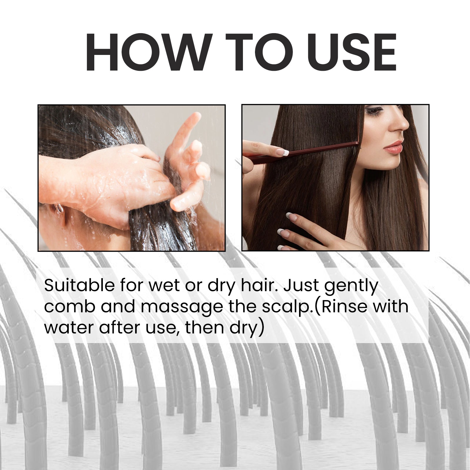 Hair Care Comb Scalp Massage Treatment Dry Hair Smooth No Tangles Hair Care Comb