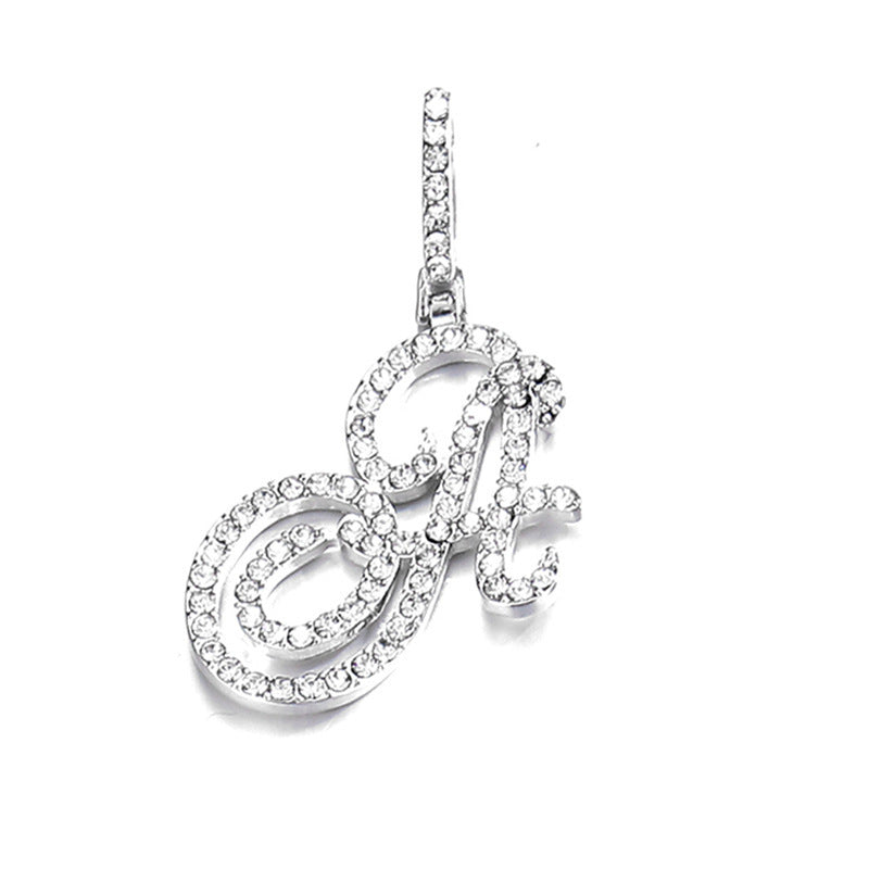 Hip hop accessories grass letter pendant melon seed buckle Cuban chain accessory