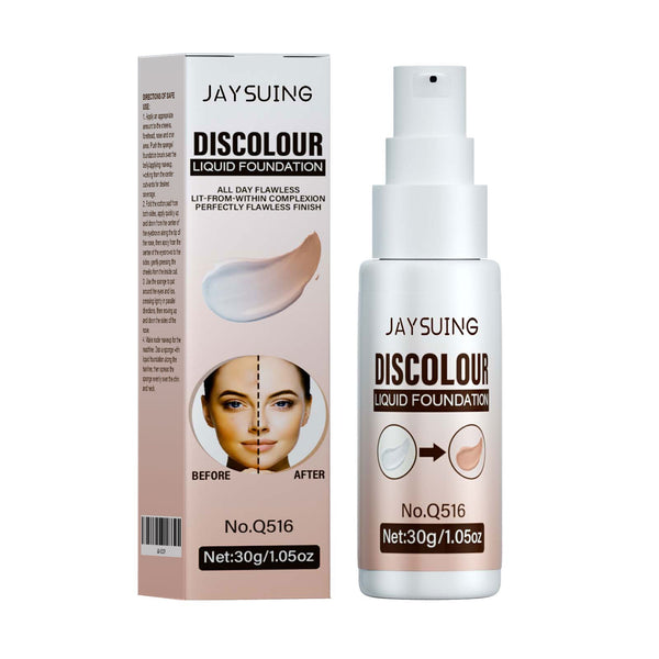 Warm Up Liquid Foundation, Skin Tone Liquid Foundation Brightening Portable Concealer Lasting And Not Easy to Fade