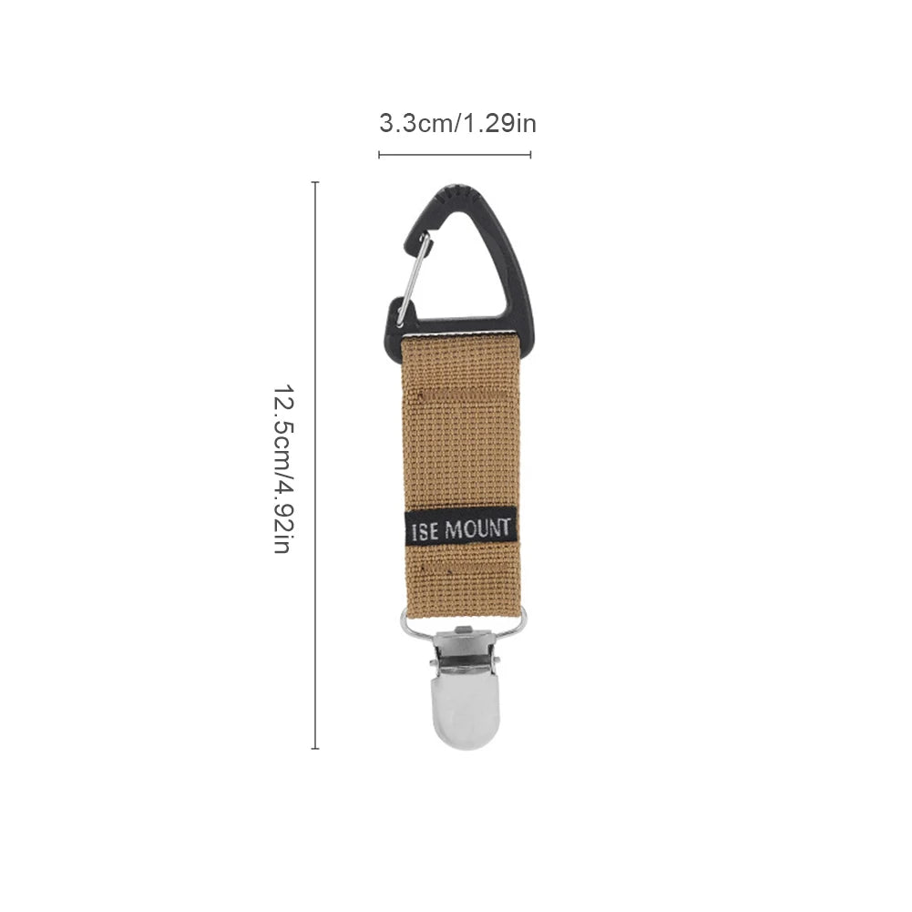 Outdoor travel straw hat clip multifunctional glove clip towel clip triangular ribbon buckle mountain buckle