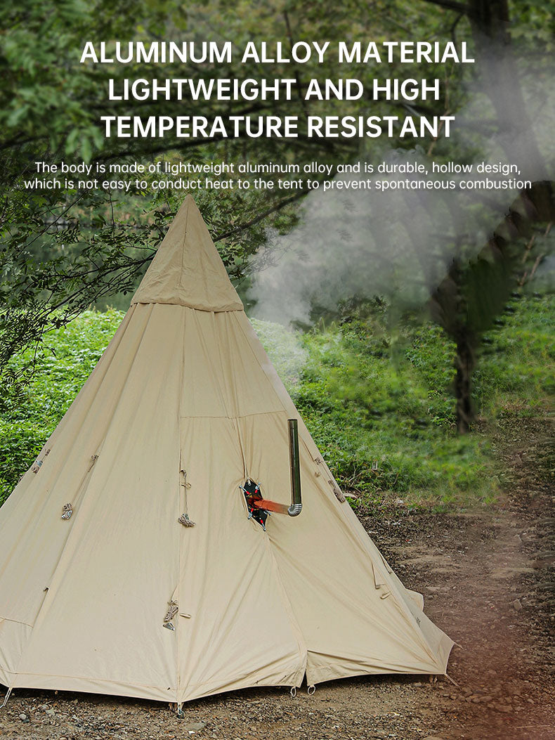 Anti-ironing board for chimney of outdoor tent stove aluminum alloy open-free fire-retardant board for camping firewood stove