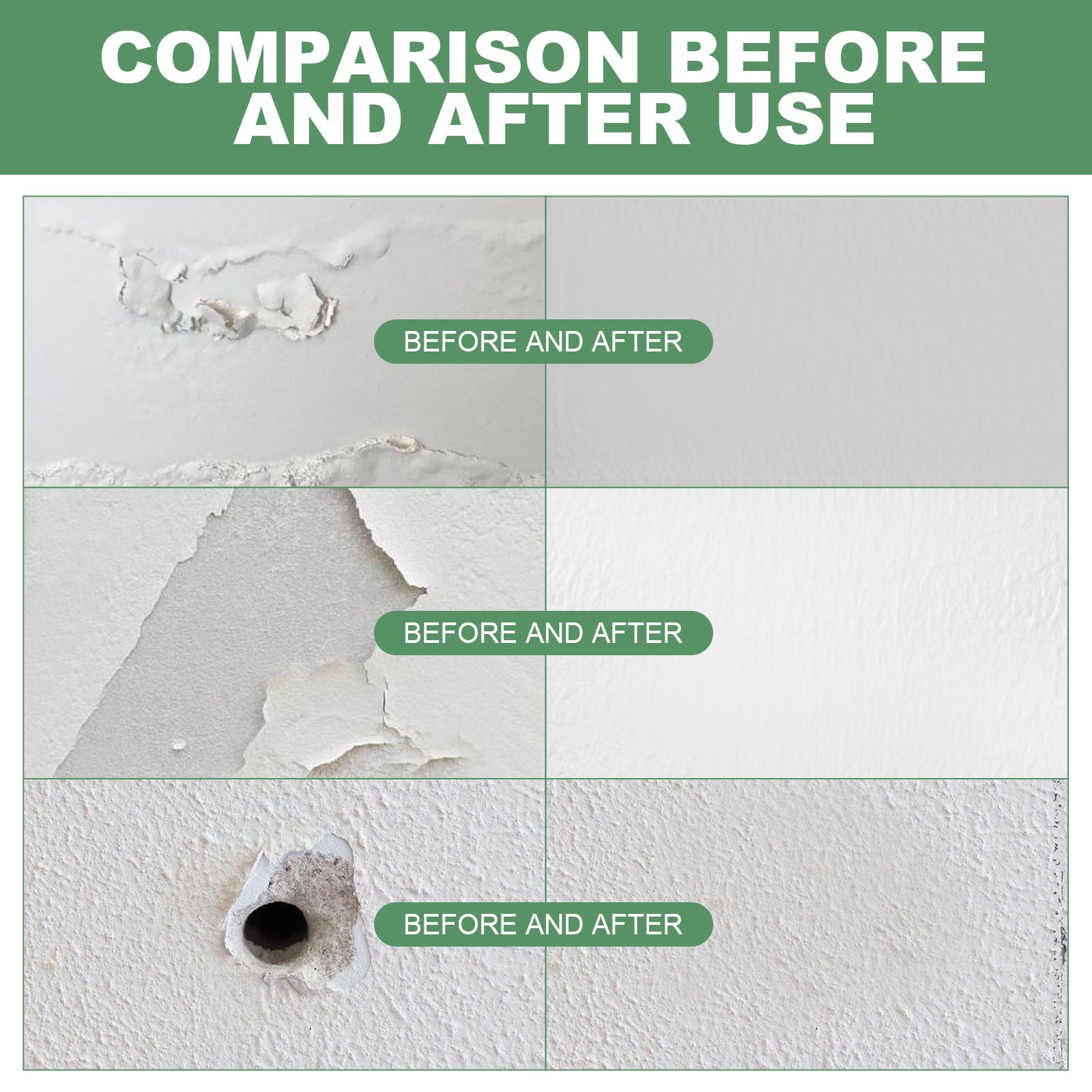 Wall Repair Plaster, Home Renovation Maintenance Wall Graffiti Cover Cracks Multi-functional Repair Plaster