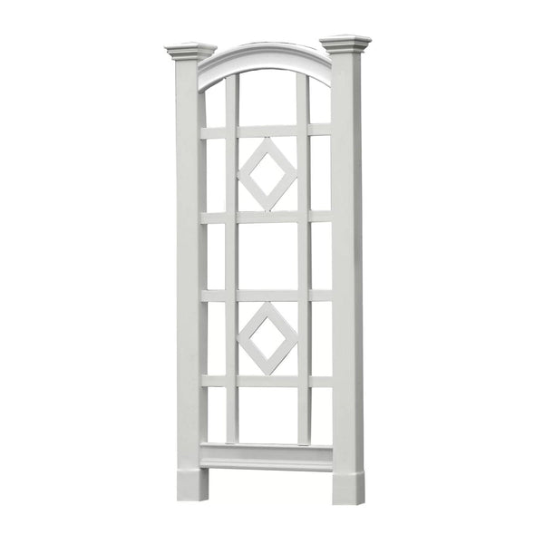 59-inch Outdoor Weather Resistant White Vinyl Garden Trellis