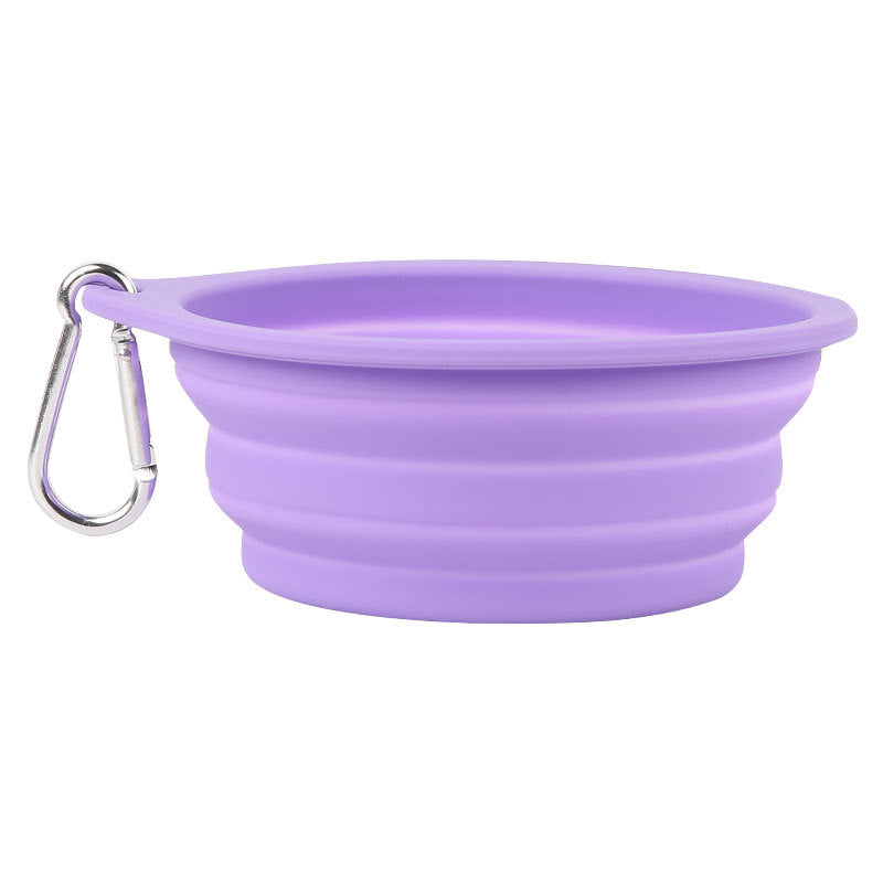 Silicone Foldable Bowl Portable Pet Bowl 600ml Cat Bowl Travel Pet Portable Dog Bowl