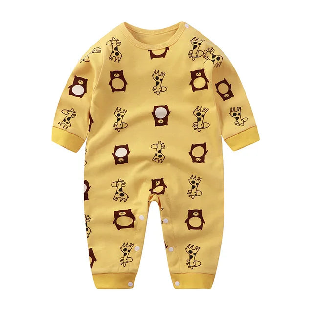 2024 Spring Autumn 0-2 Years Old Baby Romper Baby Jumpsuit Boys Girls Long-sleeved Trousers Newborn Romper Climbing Clothes