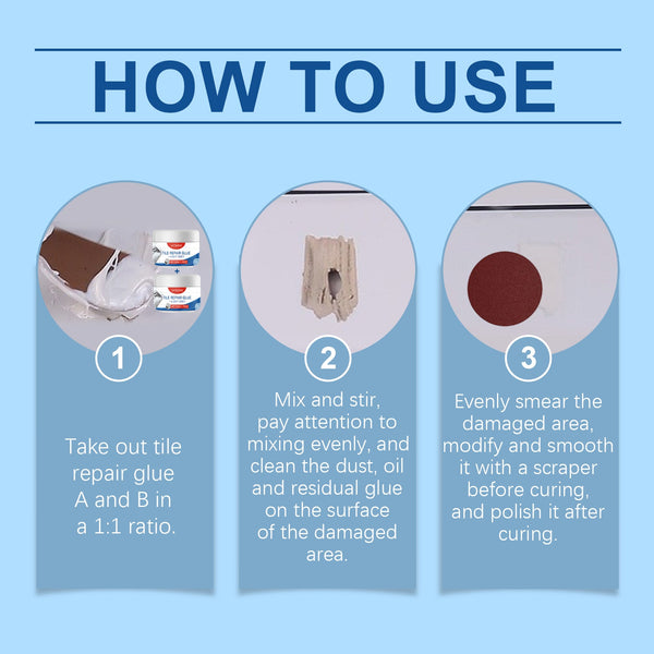 Tile Repair Glue, Living Room Bathroom Wall Tile Repair Leak Gap Waterproof Sealing Tile Repair Glue