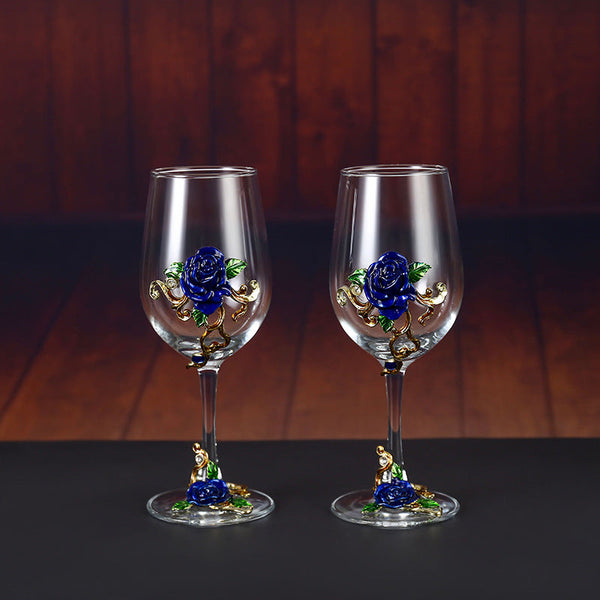 Household enamel crystal glass red wine glass goblet decanter