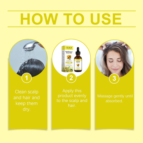 Sunflower Oil Hair Care Essential Oil Moisturizes, Prevents Frizz And Nourishes Hair Care Essential Oil Softens And Repairs Hair Roots