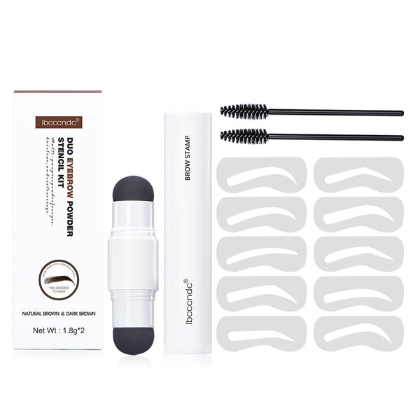 Ibcccndc Double-Headed Eyebrow Powder Stick White Tube Hairline Powder Dark Brown Eyebrow Card Eyebrow Powder Seal Eyebrow Pencil