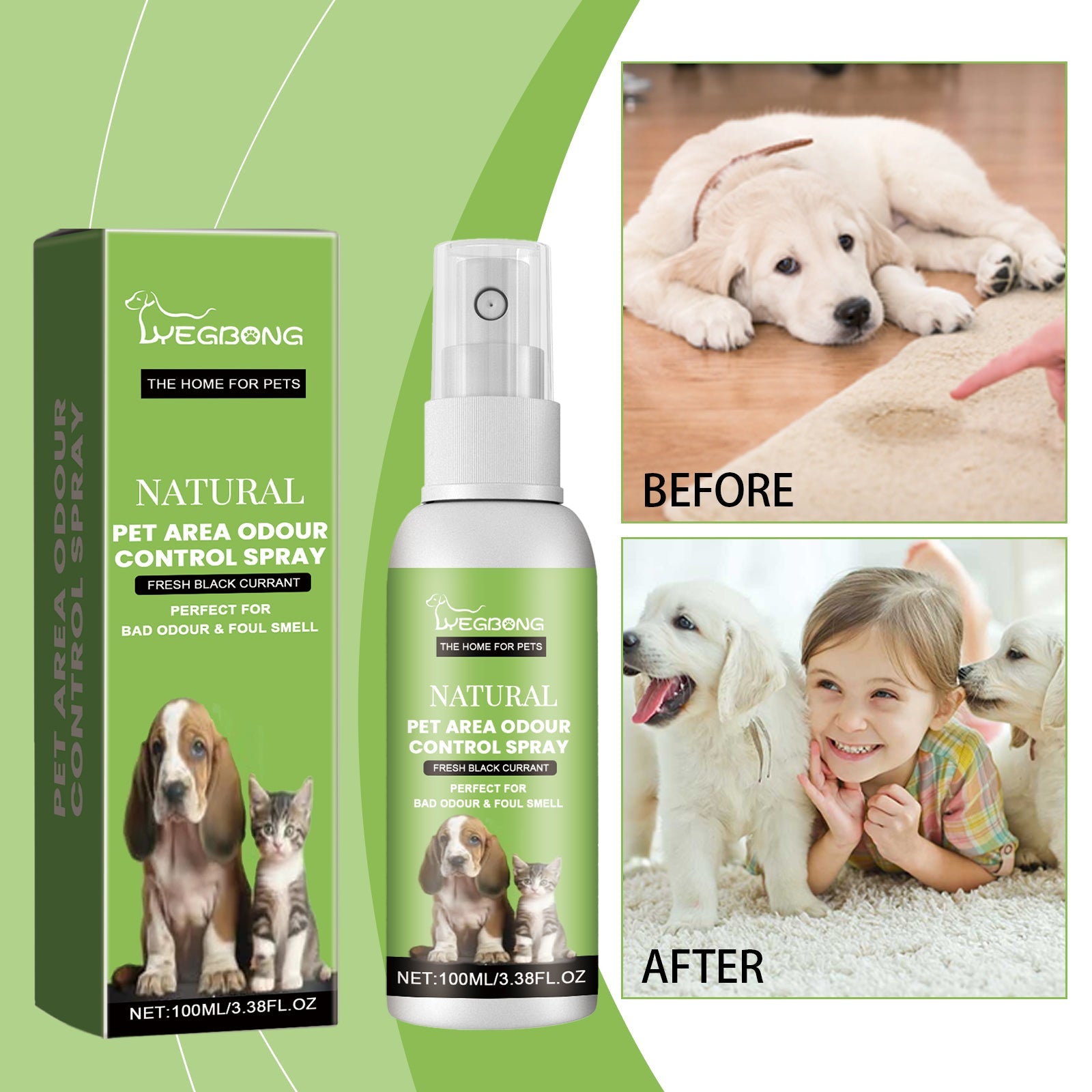 Pet Odor Spray, Indoor Pet Area Odor Cleaning And Fragrance Lasting Guardian Refreshing Spray