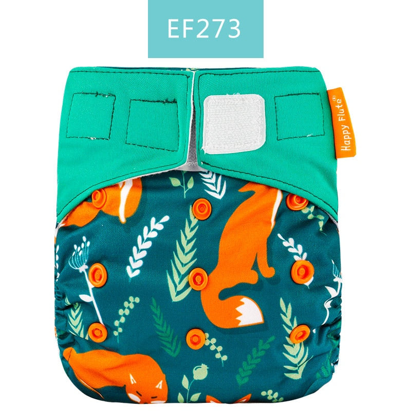 Happy Flute 1 pcs heavy wetter night AIO AI2 baby cloth diaper nappy one size fit all