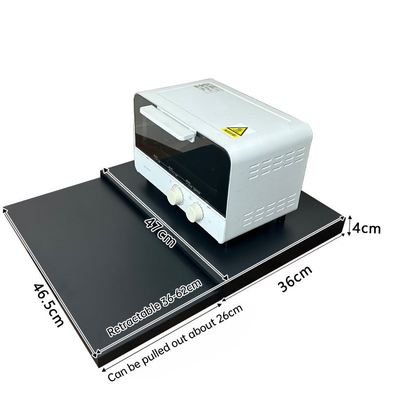 New microwave stand with pull-out drawer, coffee station, kitchen organizer - space-saving.