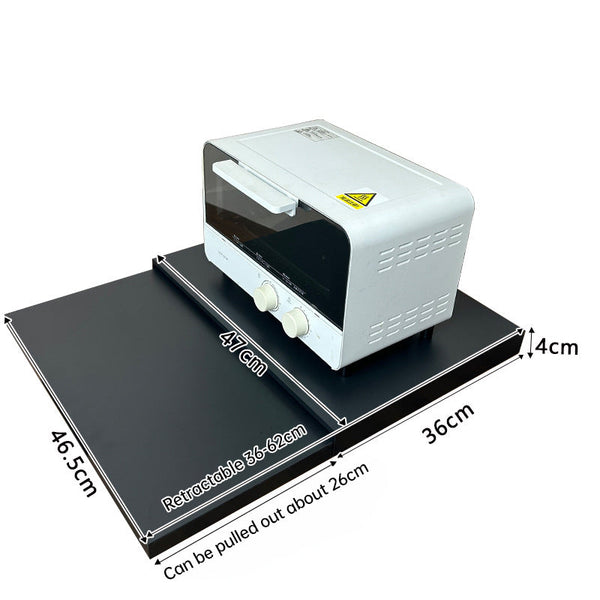 New microwave stand with pull-out drawer, coffee station, kitchen organizer - space-saving.