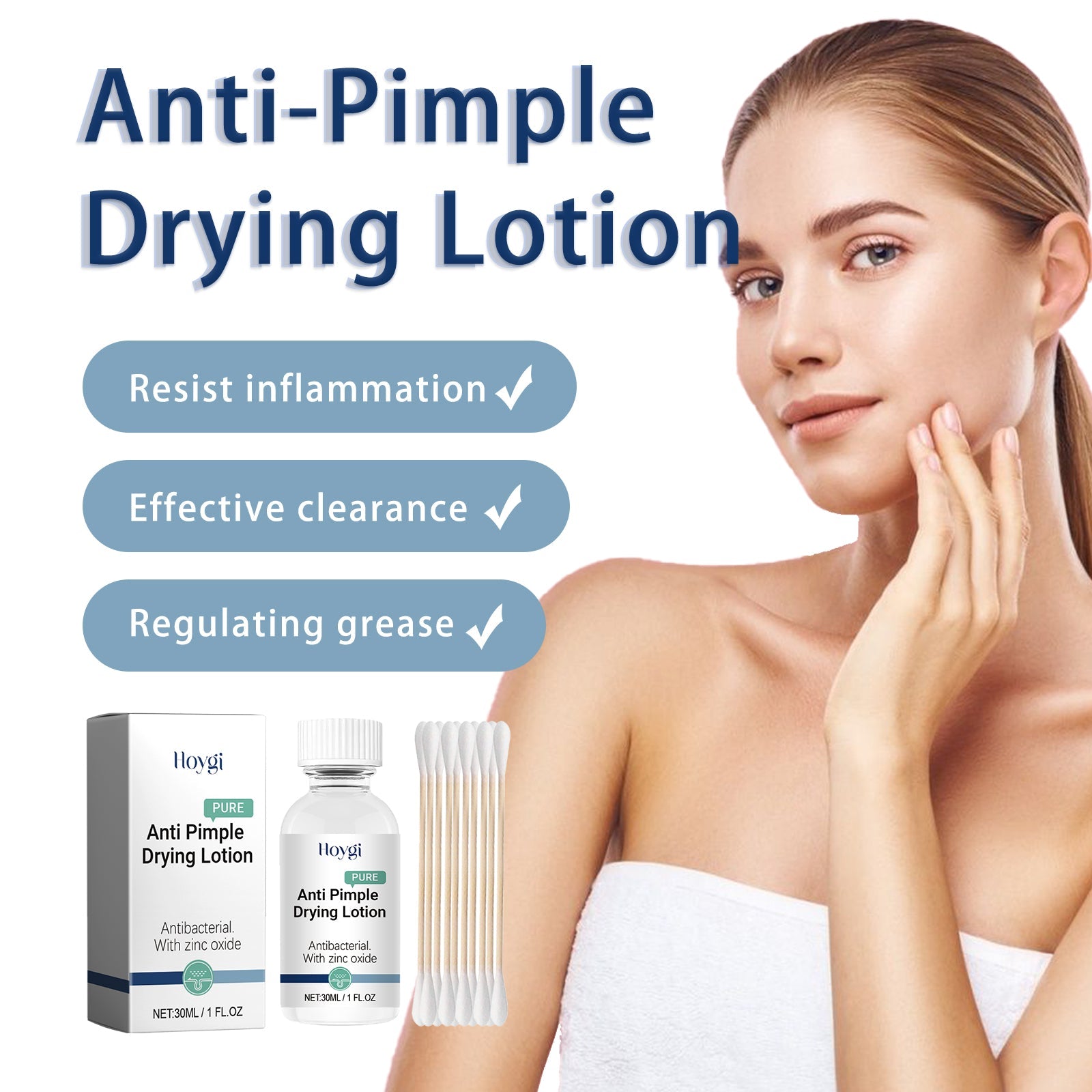 Anti-Pimple Drying Lotion, Facial Cleansing And Repair Lighten Acne Marks And Pits, Close Your Mouth And Mild Skin Cream