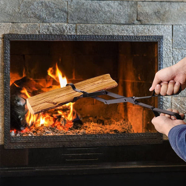 The Grizzly Grabber Fire Tongs are 26 - inch, heavy - duty, rust - resistant tools for camping and indoor/outdoor use.
