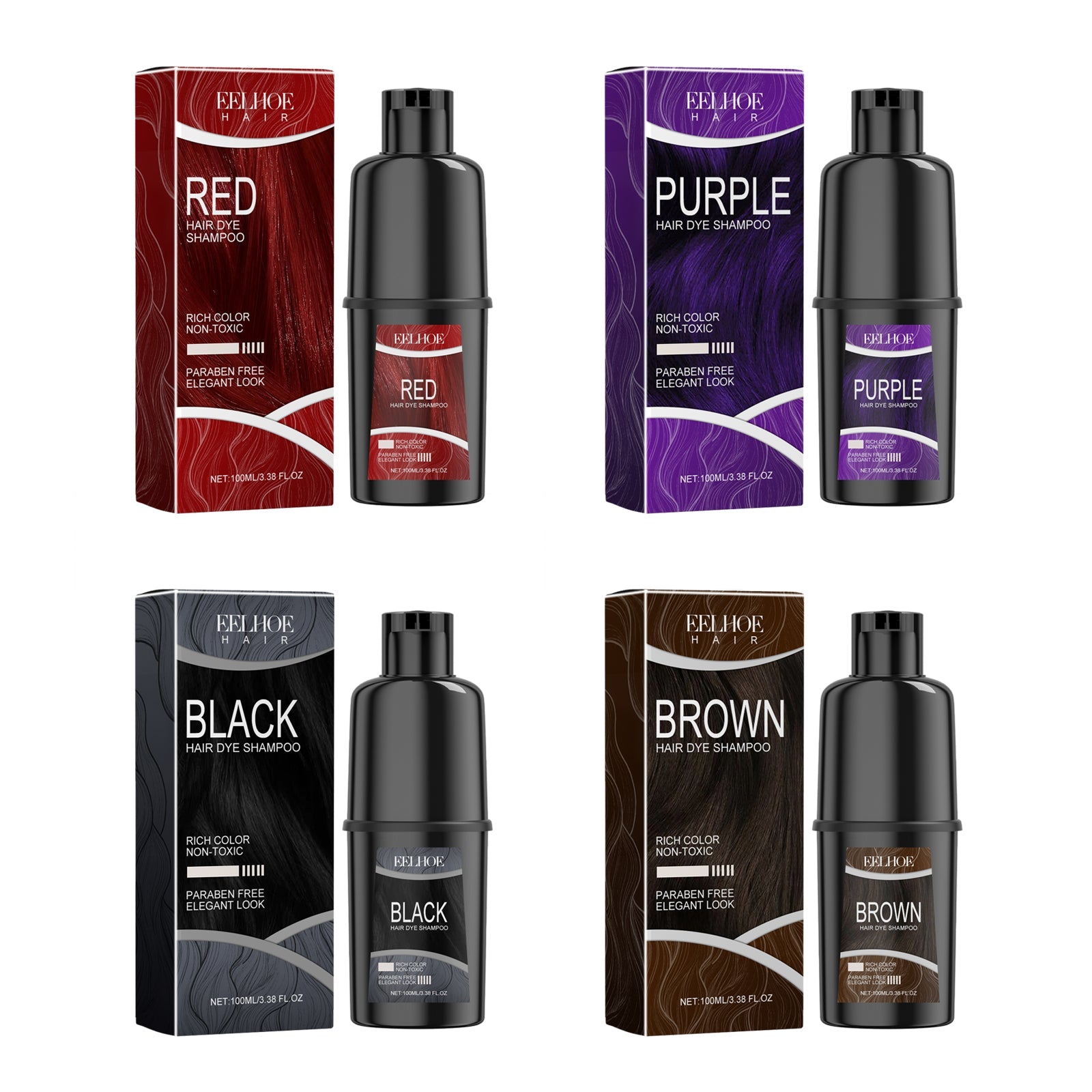Hair Dye Shampoo, Hair Dye Shampoo Herbal Extract Maintenance Lasting Color Healthy Hair Dye